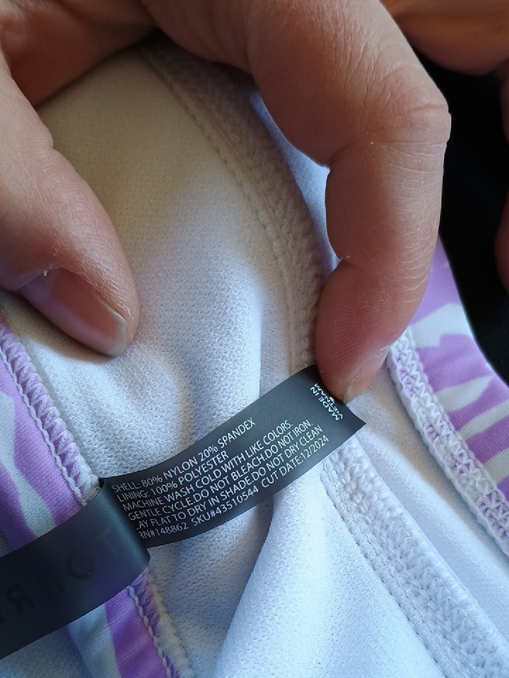 Torrid Purple Zebra Print Strappy Swim Top Plus Size Excellent Condition - Picture 6 of 6